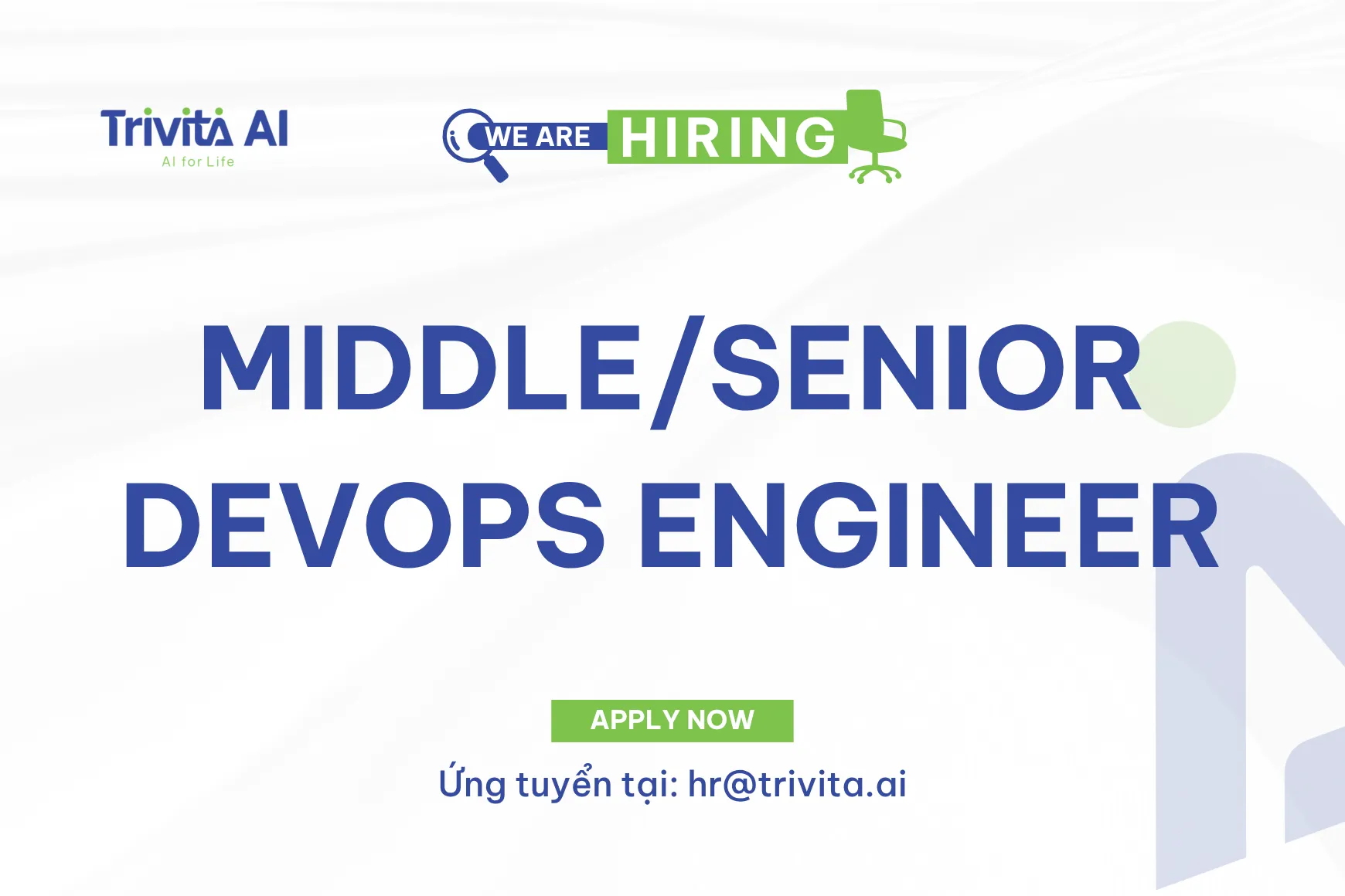Tuyển dụng MIDDLE/SENIOR DEVOPS ENGINEER